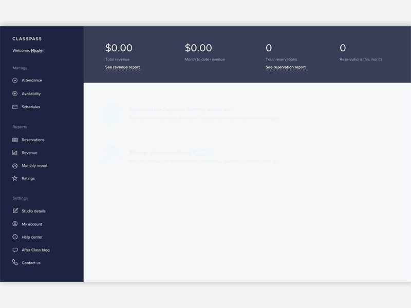 Early sketch - Partner Dashboard dashboard framer