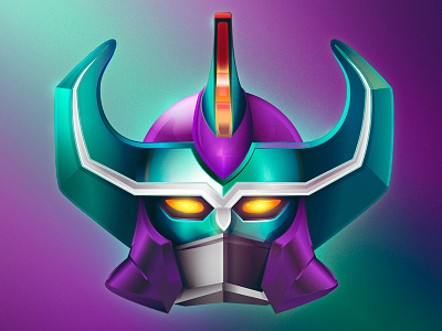 Megazord 1990s 90s cartoon helmet mech megazord power rangers robot samurai vector