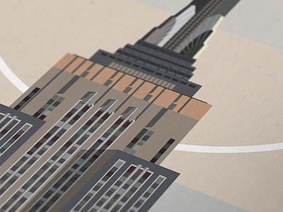 Empire State Building architecture illustrator poster