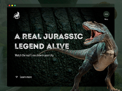 T-REX Show animal animals dino dinosaur green shot ui ux web website