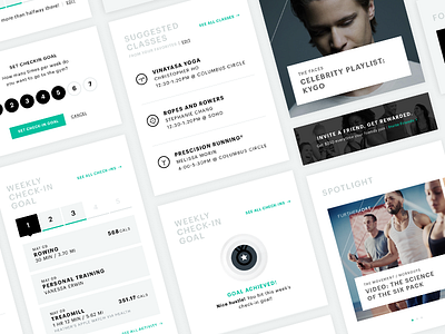 Equinox App Redesign Modules app cards equinox fitness geometric gotham gym ios minimal modules ui ux