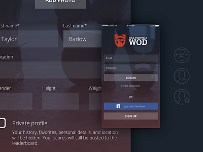 Full Throttle WOD Refresh app icons logo mobile ui ux workout