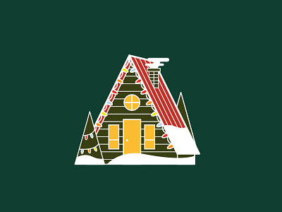 Christmas A-Frame a frame cabin camping christmas holiday