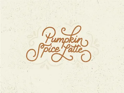 PSL autumn coffee fall hand lettering latte script