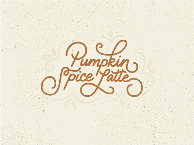 PSL autumn coffee fall hand lettering latte script
