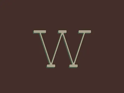 W alphabet dropcap letter w