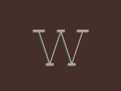 W alphabet dropcap letter w