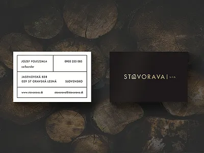 Stavorava Business card brand building businesscard card corporate design environment identity logotype nature wood