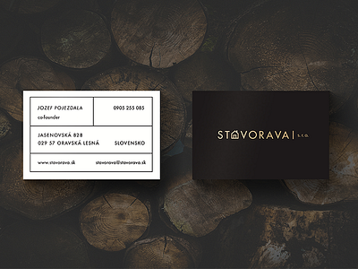 Stavorava Business card brand building businesscard card corporate design environment identity logotype nature wood