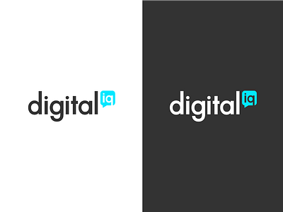 Digital IQ app brand clean communication digital identity iq logo minimal simple