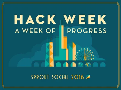 Hack Week 2016: A Week of Progress art deco buildings chicago city ferris wheel futurism sears tower shadows technology worlds fair