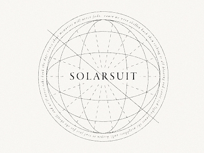 Solarsuit Sphere art band hairline lettering line logo music type