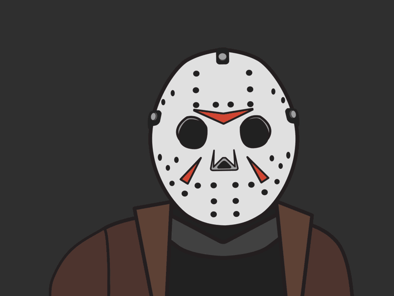 Jason animation art drawlloween gif horror jason millmotion motion graphics movie scary vector