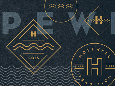 Hopewell Branding badges brand design identity logo