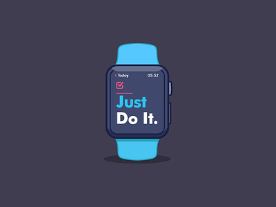 Apple Watch apple daily flat icon watch