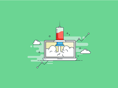 Boost Your Career boost computer icon injection laptop launch medical icon medicine rocket smoke