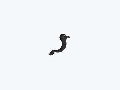 fly away in negative space bird black color gestalt grey icon logo modern negative one space