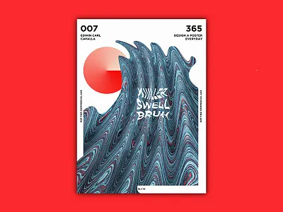 007 abstract challenge design everyday poster sun water wave
