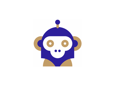 Monkey + astronaut + robot, AI logo design symbol [GIF] ai artificial intelligence ape astronaut cosmonaut blinking clever elearning evolution flat 2d geometric fun intelligent creature learning logo logo design machine machine learning monkey primate smart space robot technical platform vector icon mark symbol