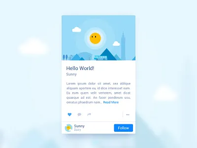 UI Kit | Card Style article avatar button card icon picture style subtitle sunny title ui ui kit