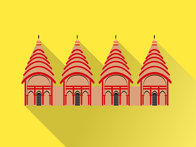 Dhakeshwari Temple archeology architecture bangladesh city dhaka flat heritage hindu illustration minimal vector