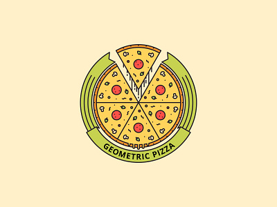 Geometric Pizza clean eat fast food food italian logo party pizza pizzeria restaurant
