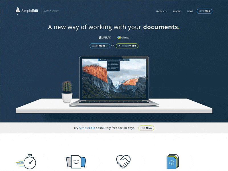 SimpleEdit website animation coin design edit editing flat landing page simple site web website