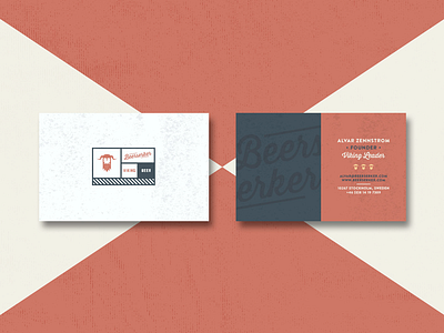 Beerserker - Business Card Design beer business card design grunge illustration logo minimal viking warrior