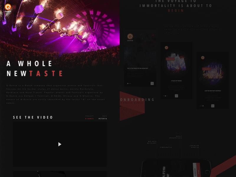 Q-Dance on Behance behance case casestudy ios iphone player radio study