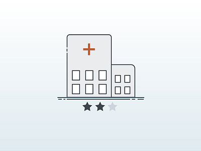 Hospital icon hospital icon medical rating stars symbol