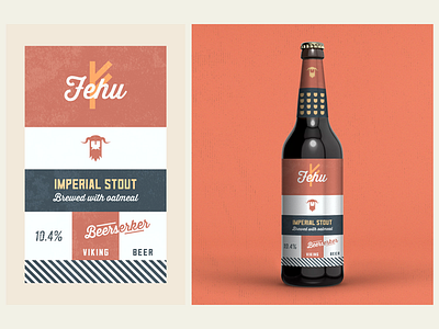 Beerserker - Packaging // Fehu beer brewery design grunge illustration logo minimal packaging viking warrior