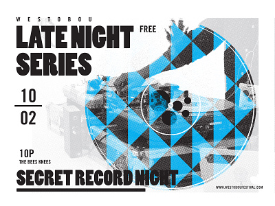 SECRET RECORD NIGHT design flyer music