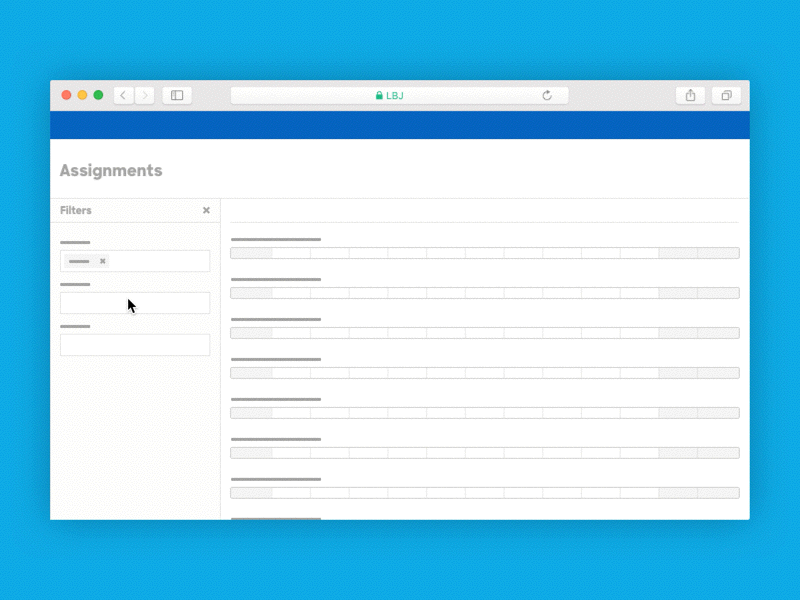 Assignment Interaction admin animation clean dashboard desktop interaction principal prototype slide smooth