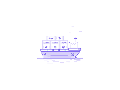 Financial Hub banking fintech illustration landing mastercard