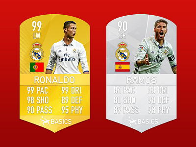 FUT Cards Redesign in Sketch card concept design fifa football game real madrid ronaldo sketch sketchapp ui ux