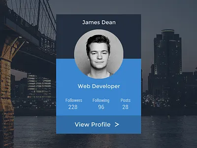 User Profile | Internal App app clean flat follow followers post profile simple ui user interface user profile ux