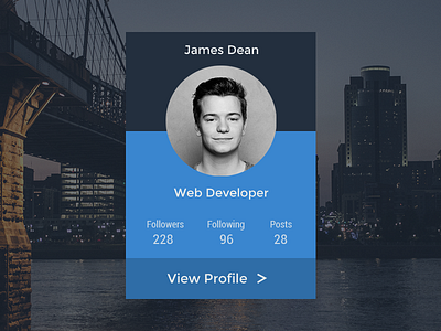 User Profile | Internal App app clean flat follow followers post profile simple ui user interface user profile ux