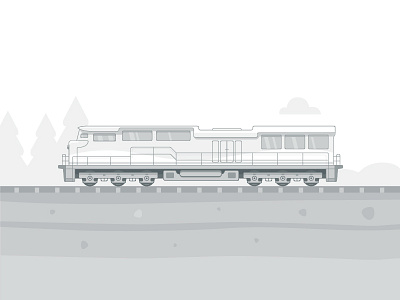 Train fireart fireart studio forbes grayscale outline train