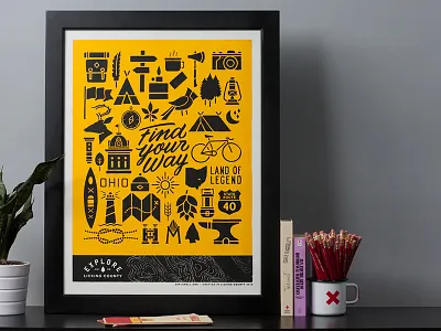 Find Your Way brand explore identity illustration lettering poster
