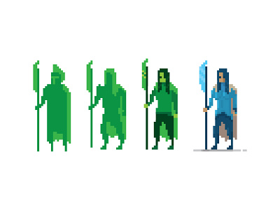 D&D Character progress dungeons and dragons pixel vector