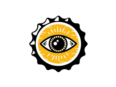 Witchy bottlecap cult eye