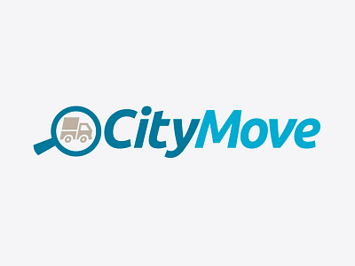 CityMove blue brand logo logomark moving truck