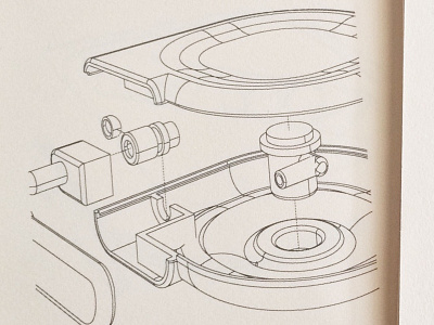 Catheter casing, exploded view design industrial