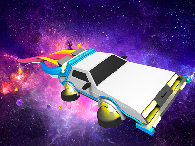 COSMIC ULTRAWIDENESS - LG ultrawide festival 2016 3dart contest cosmic delorean dreamcanvas future lg lgultrawidefestival space ultrawideness