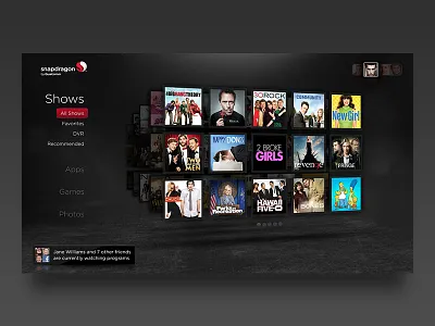 Qualcomm Snapdragon Set Top Box UI interface tv ui ux