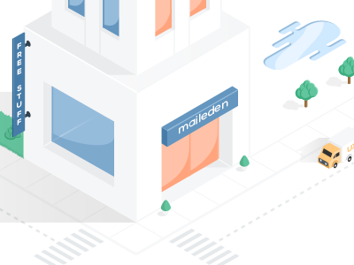 Maileden ( coming soon ) 3d brand clean email illustration isometric minimal white