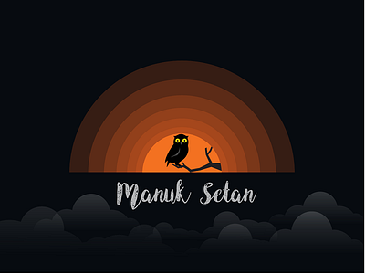 Dark Owl 2d animal design illustration night owl vector