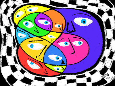 Day 9: We Are One 30 day challenge color illustration inktober