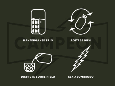 Campeón Illustrations branding coffee cold brew icons identity illustration