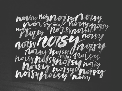 Noisy black and white brush bw crowded handlettering inktober lettering noisy typography white ink